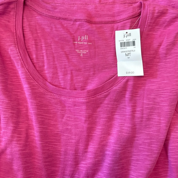 J.Jill Dragonfruit Pima Cotton Tunic Top - Picture 2 of 4